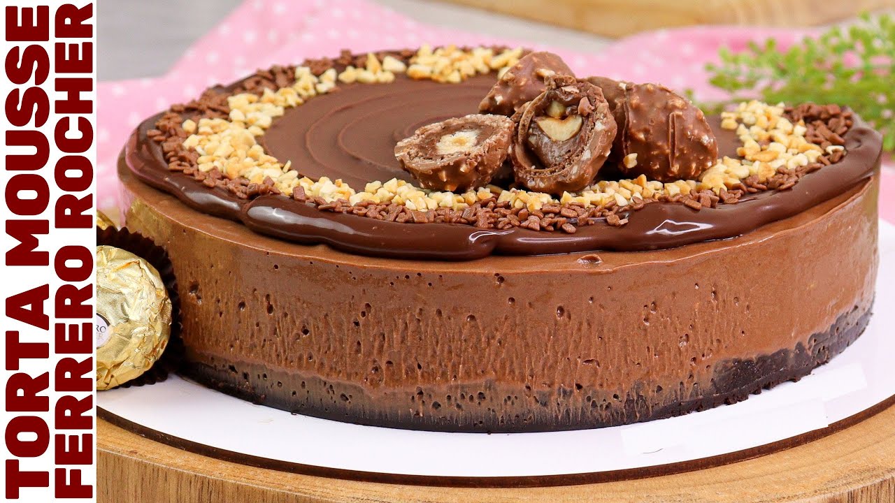 FERRERO ROCHER MOUSSE PIE: WITHOUT OVEN AND WITHOUT GELATIN! | Perfect and super easy to make!