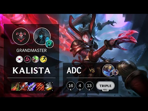 Kalista ADC vs Ezreal - KR Grandmaster Patch 10.22