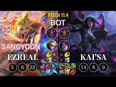 SRB Sangyoon Ezreal vs Kai'Sa Bot - KR Patch 11.4