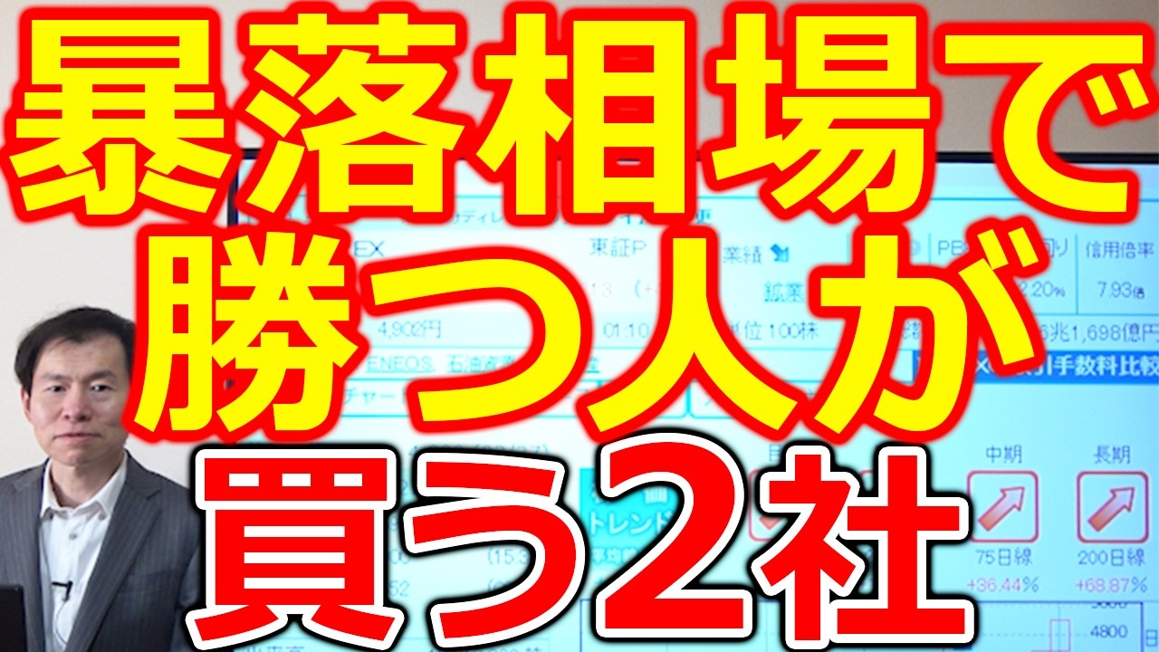 【暴落相場の勝者はこの2社！】長期投資家が今見るべき2銘柄