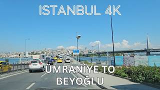 Istanbul 4K Drive | Ümraniye to Beyoğlu | via Avrasya Tunnel | Sightseeing Video