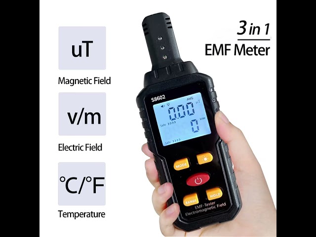 Vídeo relacionado con KENMIC Medidor EMF, Detector EMF 3 en 1 Detector de Radiación de Campo Electromagnético Portátil para EF, RF, MF, Señal WiFi, Adecuado para el Hogar, la Oficina, Inspecciones EMF y Caza de Fantasmas