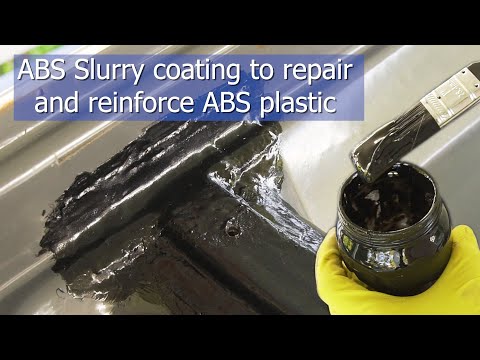 How to repair and reinforce large ABS plastic items using ABS slurry.