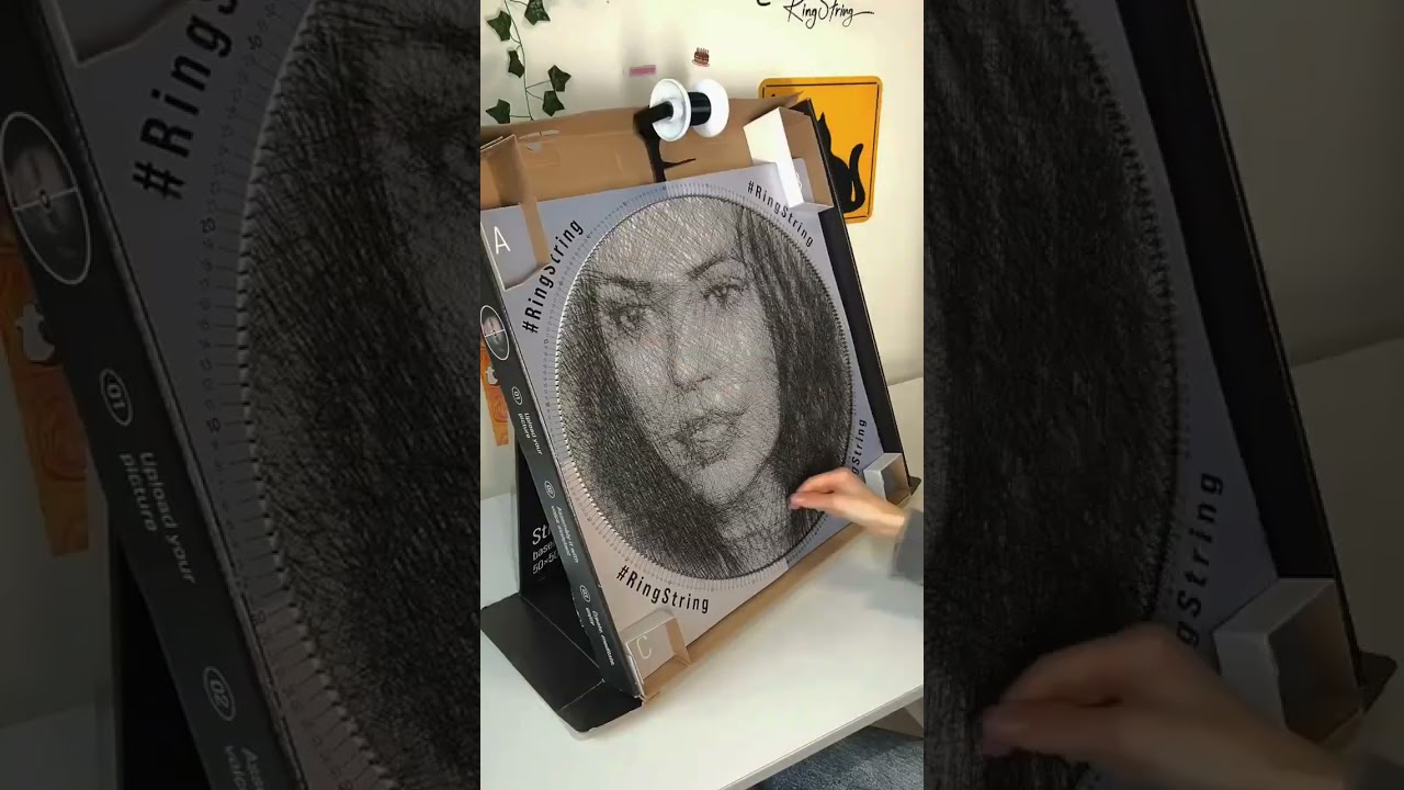 One thread at a time… until her face appears. 🖤 #RingString