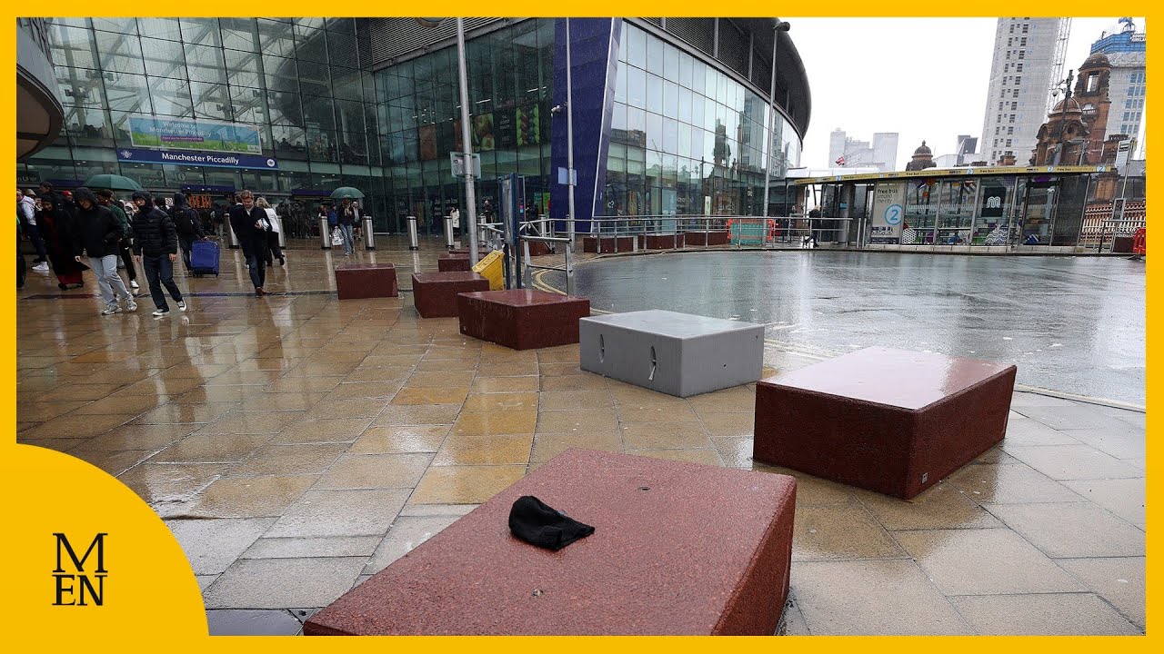 'Eyesore' concrete blocks outside outside Manchester station