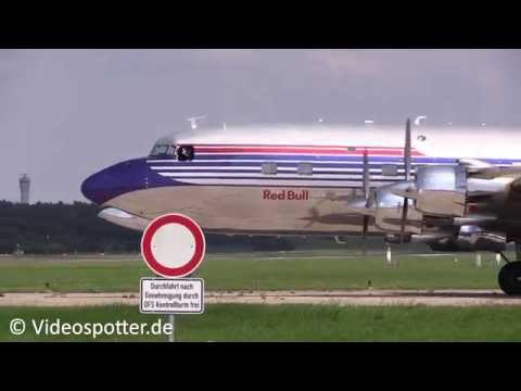 ✈ RED BULL  Douglas DC-6 - CLOSE Taxi & Takeoff