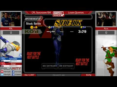 CFL Smackdown 154 Melee - FDL (Sheik) vs Kuya (Link) - Losers Quarters
