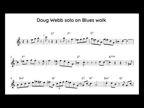 doug webb blues walk transcription