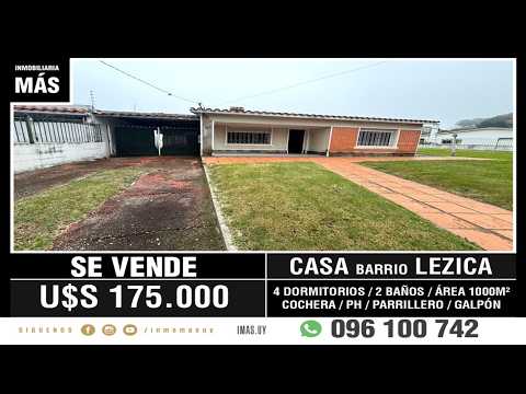 Video de YouTube - Casa Venta Cochera Lezica Montevideo iMas.uy LM *