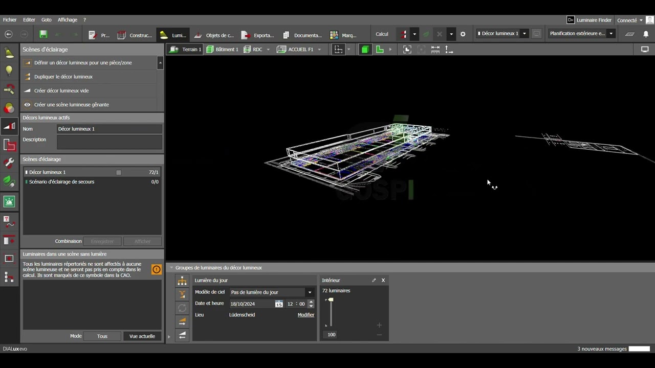 Projet d'éclairage ERP