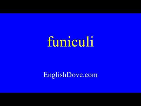 How to pronounce funiculi in American English