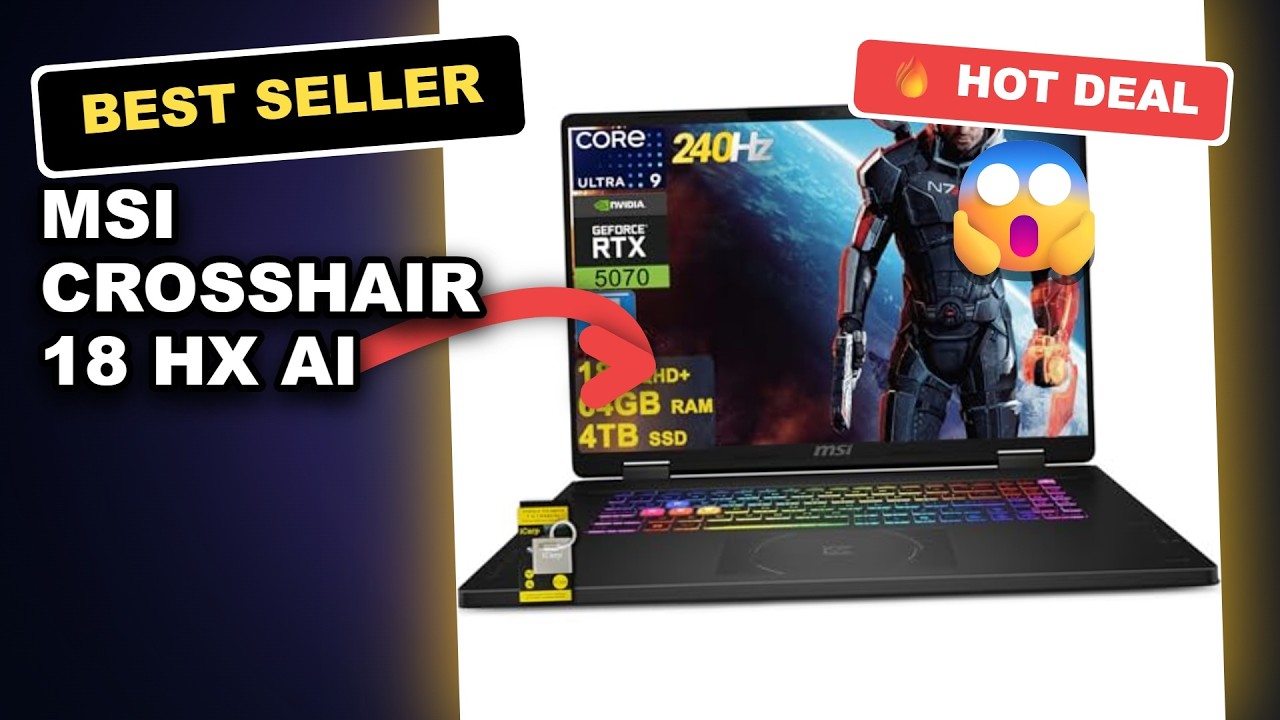 MSI Crosshair 18 HX AI Gaming Laptop Real Review: 18-Inch QHD+ IPS Display, 24-Core Intel Processor review video