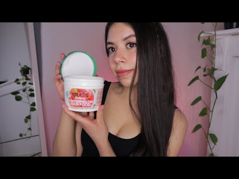 I tried GARNIER fructis HAIR FOOD WATERMELON Hair Mask on Fine Long Hair | Review & Test