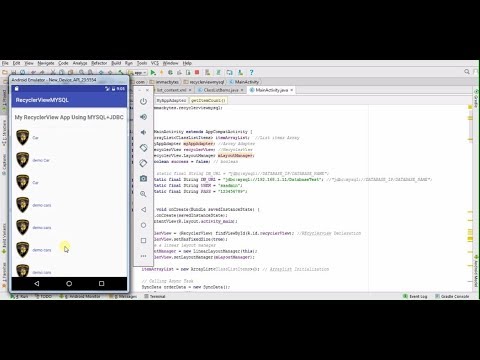 Dynamic RecyclerView with MYSQL Server using JDBC - Android