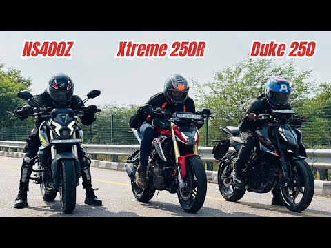 NS400Z vs Xtreme 250R vs DUKE 250 Performance Test