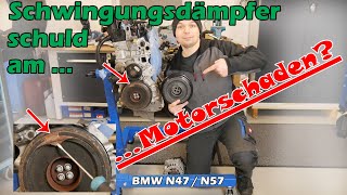 Kurbelwellen-Schwingungsdämpfer Riemenscheibe defekt am BMW N57 / N47 E90 E91 E70 E71 F10 F11