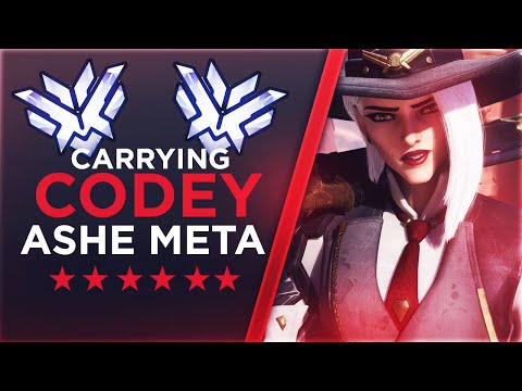 CODEY INSANE CARRY ASHE! POTG! [ OVERWATCH SEASON 20 TOP 500 ]