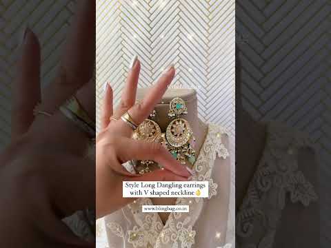 Style right jewellery with your blouse neckline😍 visit our website www.blingbag.co.in to shop now