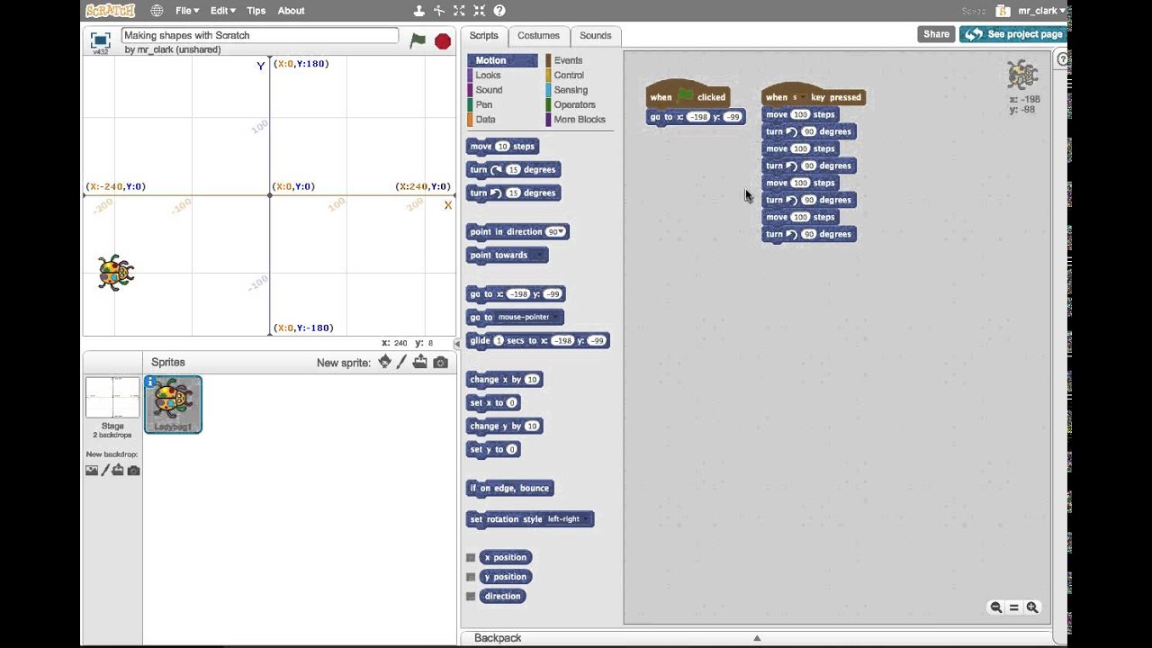 Scratch: Creating Shapes