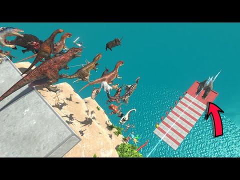 Jumping from the High Peaks | All Units Long Jump Tournament - Animal Revolt Battle Simulator