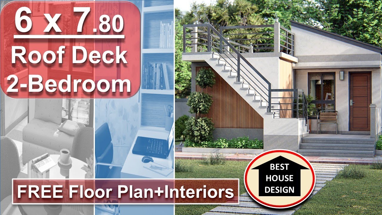 HOUSE WITH ROOF DECK | 6 x 7.8m | 2-BEDROOM | Free Design and Detail