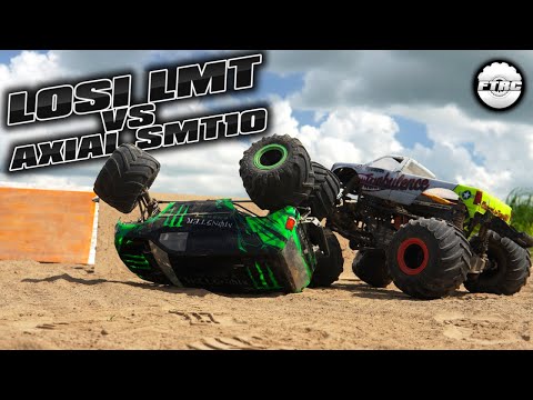 RC Solid Axle Monster Trucks Battle!! | Axial SMT10 vs Losi LMT