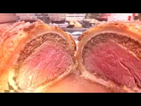 Beef Wellington in chicken fillet and mushroom duxelle...