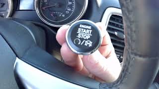 Unlock the steering wheel and start 2012 Jeep with key fob manual start