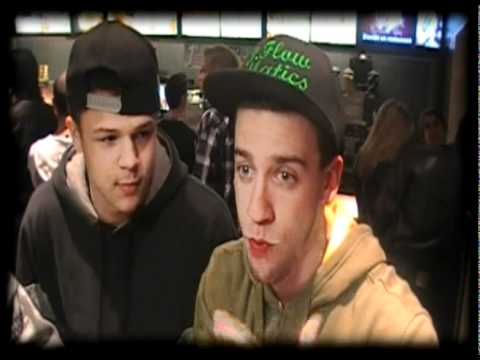 P.Flow Matics plastered, freestyling at MCDonalds