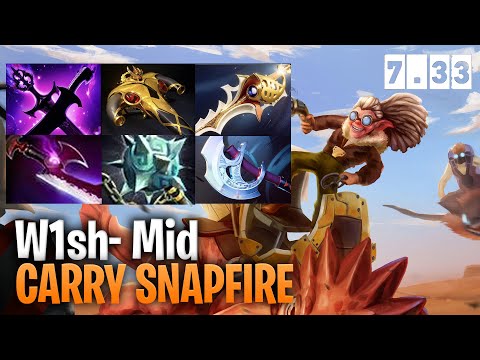W1sh- Mid Snapfire - Dota 2 Pro Immortal Snapfire Gameplay 7.33