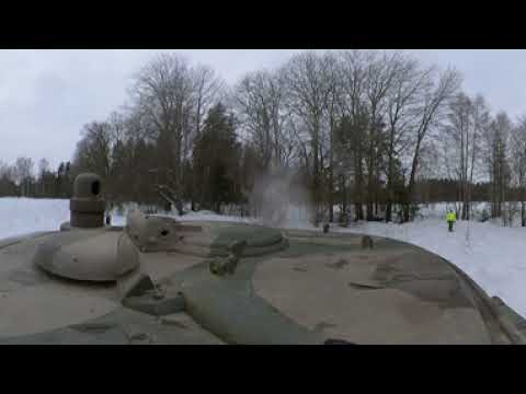 T-26 World War II Era Soviet Tank - Moving From Field Into Firest Edge [360 VR]