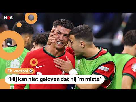 Ronaldo mist penalty, moet huilen en is toch door op het EK