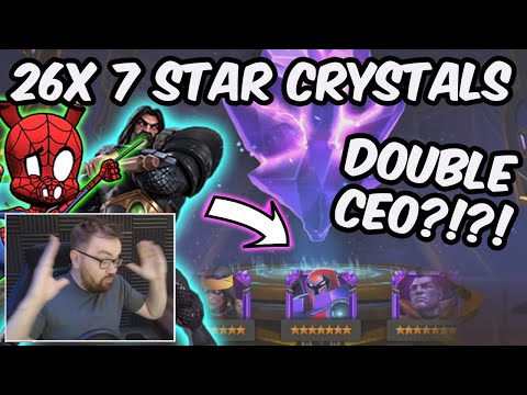 26x 7 Star Crystal Opening - DOUBLE NEW GOD TIER CEO PULLS?!?!?! - Marvel Contest of Champions