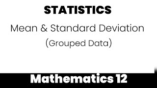 Download the video "Standard Deviation and Mean . Statistics - Grouped Data . MATHS"
