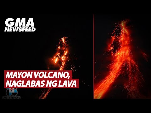 Mayon Volcano, naglabas ng lava GMA News Feed