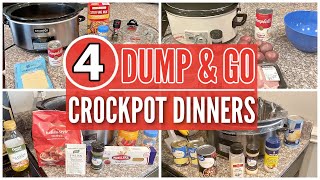 The BEST Dump & Go Slow Cooker Recipes | 4 Super EASY Slow Cooker Dinner Ideas