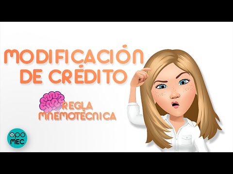 🤑 MODIFICACIÓN DE CRÉDITO 🧠 REGLA MNEMOTÉCNICA 🧠 por CARMEN ROCA