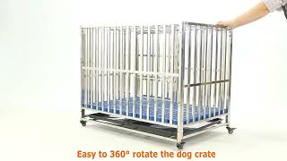 How to assemble the 42 inch large stainless steel heavy duty dog crate 
