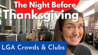 Crowds at LaGuardia Terminal C Delta Sky Club for Thanksgiving 2022-Quick Update!