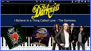 I Believe In a Thing Called Love - The Darkness (Synthesia) [Tutorial] [Instrumental Vid] [Download]