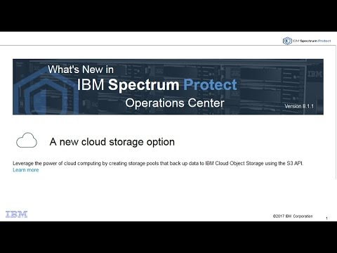 IBM Spectrum Protect 8.1.1 OC Softlayer s3 cloud container - Demo