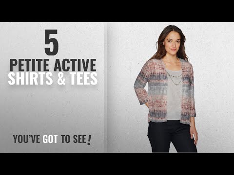 Petite Active Shirts & Tees Hot New Releases [ Winter 2018 ]: Alfred Dunner Women's Petite Biadere