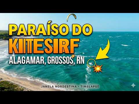 PRAIA DE ALAGAMAR GROSSOS RN, Alagamar de Cima: Voo de Drone na Praia Mais Bonita de Grossos - RN