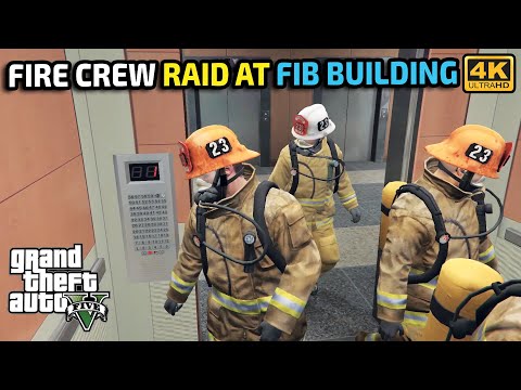 GTA 5 - FRANKLIN AND MICHAEL RAID AT FIB BUILDING AS FIRE CREW | GAMEPLAY