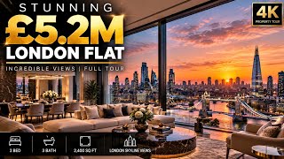 INSIDE A £5.2M LONDON APARTMENT! 🇬🇧 | Incredible Skyline Views | Luxury Property