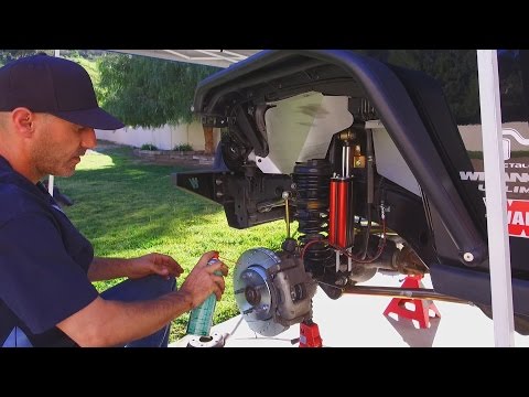 Jeep Wrangler JKU PowerStop Brake Install How To Plus Rugged Ridge XHD Wheels