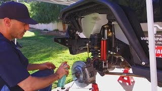 Jeep Wrangler JKU Power Stop Brake Install How To Plus Rugged Ridge XHD Wheels