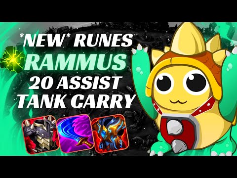 REAL KING OF THE JUNGLE RAMMUS 20 ASSIST!! (DEFINITELY TRY) | WILD RIFT