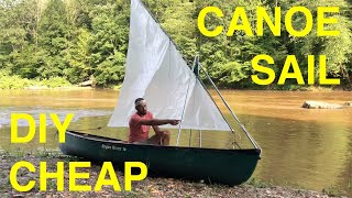 DIY Cheap Canoe Sail!