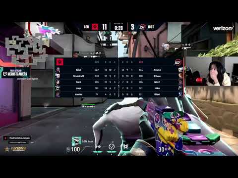 Kyedae reacts to 100t Hiko getting knifed by Sen Dapr - valorant